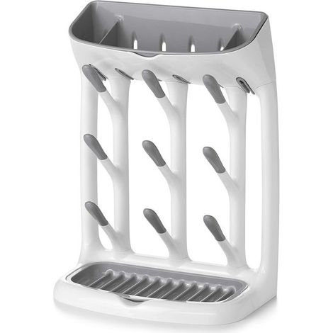Égouttoir gain de place - Égouttoir à biberons - Porte-biberons - Égouttoir à biberons blanc - Égouttoir en plastique blanc - Porte-biberons en plastique (1/5)