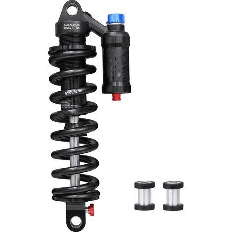 Federbein mit Schraubenfeder und Dämpfung für Mountainbikes, einstellbarer Druck von 200 bis 300 PSI, 240 mm Durchmesser, 550 lbs (1/5)