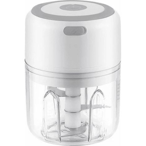 Hachoir électrique mini 250ml, broyeur d'oignons et d'ail, coupe-légumes multifonction, lames aiguisées pour viande et légumes, petit robot culinaire pratique (1/5)