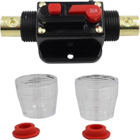 Disjoncteur à réarmement automatique 12 V/24 V, porte-fusible 20 A pour automobile/camion, compatible avec une large gamme de tensions (1/5)