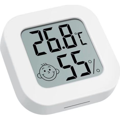 Mini thermomètre LCD monobloc, hygromètre-thermomètre numérique, hygromètre d'intérieur, sans fil, idéal pour la maternelle, le salon, le bureau et l