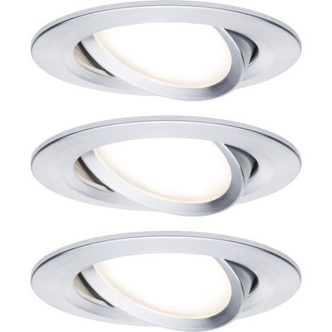 Paulmann 93451 Nova Einbauleuchte 3er Set LED LED 18 W Aluminium (gedreht) (1/5)