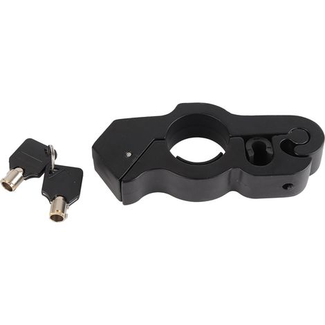 Cadenas antivol de guidon moto en aluminium noir, blocage d'accélérateur pour scooter et vélo, dispositif anti-vol léger et robuste (1/5)