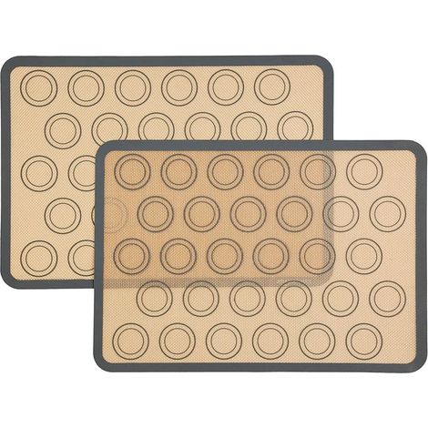 Backmatte für Macarons aus Silikon, 2 Stück