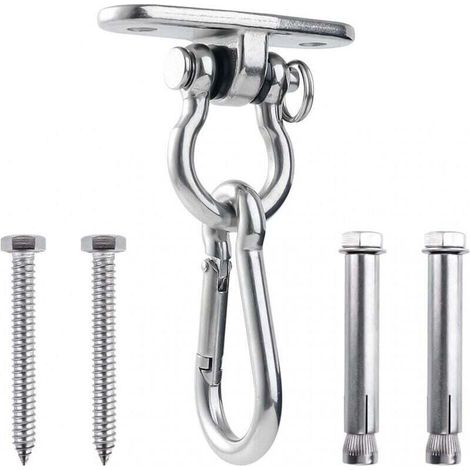 Crochet De Plafond, 450KG Capacité Crochet de Fixation Murale de Plafond, Support de Plafond Suspension Trainer Kit de Suspension pour Chaise accrochante Hamac Sling Trainer Sac de Boxe (1/4)
