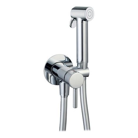 SET MISCELATORE A INCASSO TONDO CON SHUT-OFF E SUPP.INTEGRATO Cromo