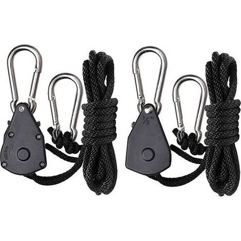 2 pièces poulies réglables 1,8 pouces, poulies en plastique pour corde de suspension et corde d'escalade (1/5)
