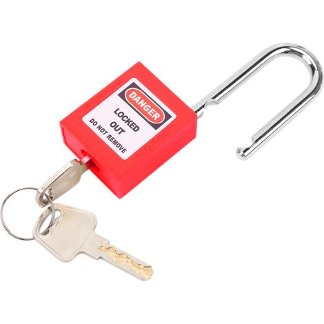Cadenas de sécurité LOTO 38mm pour équipements industriels avec système de verrouillage et isolation renforcée (1/5)