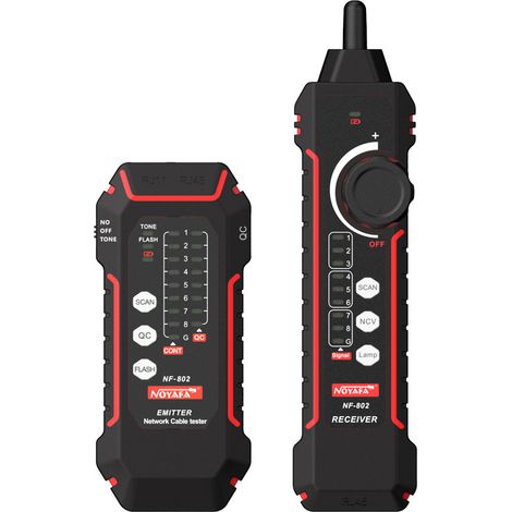 Testeur de câbles réseau Noyafa NF-802,Testeur multifonction anti interférences avec mesure de tension PoE,RJ11,RJ45,localise les ruptures de câble et vérifie l'intégrité des câbles (1/5)