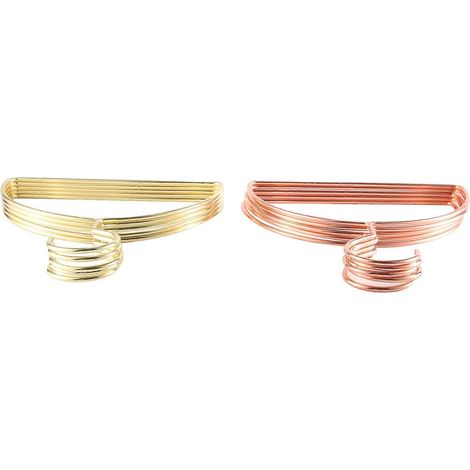 Lot de 10 cintres ronds multifonctionnels pour foulards et ceintures, en métal. (1/5)