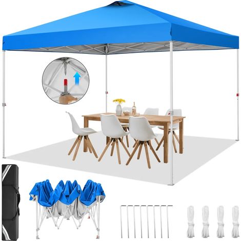 Carpa Plegable Jardín Gazebo 3x3m . Gazebo Impermeable Pop Up . Tienda de campaña. Apertura de ventilación superior. Altura ajustable. Protección UV 50+. y agua, Barnum plegable para bodas, picnics, m (1/5)