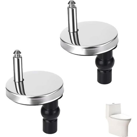 2 PCS de Fixation Abattant WC Clipsable Charnière Rapide avec Vis Caoutchouc Antidérapant Compatible Lunette Toilettes/Cuvette WC Chute Amortie + Dégagement Instantané (1/5)