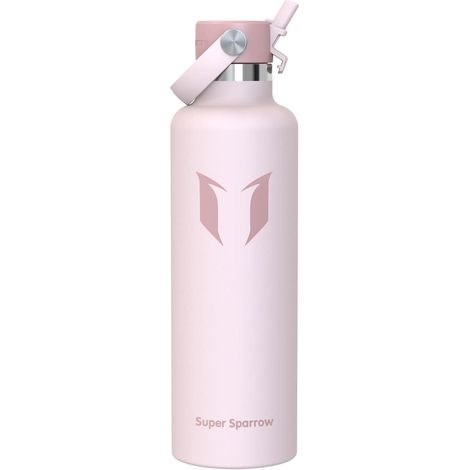 Thermosflasche Edelstahl Strohhalm 1000 ml C- Kirschbl&xFCten (1/5)