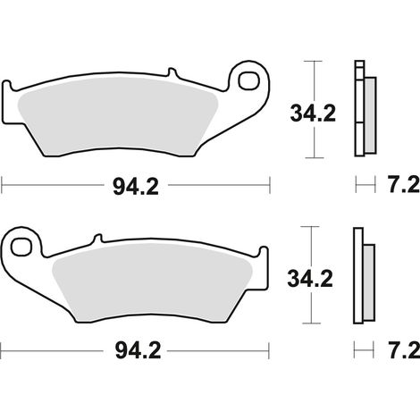 Plaquettes de frein TRW ZF KH185 KH389 frittées tout-terrain pour Honda XL 125 (2003-2008), XR 400 (1996-2003), XLV 650 Transalp (1997-2013), XRV 750 Africa Twin (1993-2003), Kawasaki KLX 650 (1993-20