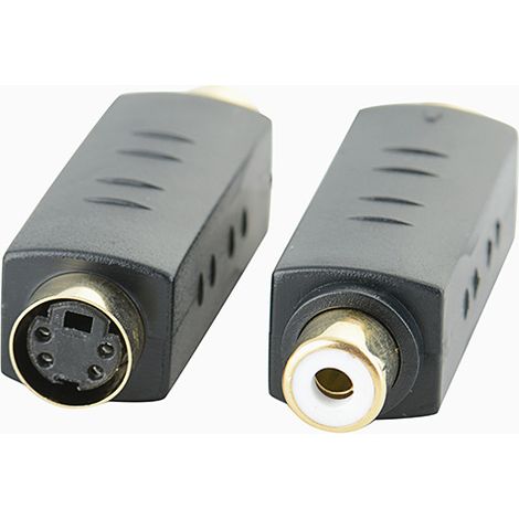 Audio-Video-Adapter mit vergoldetem S-Video-Buchsenanschluss auf Cinch-Buchse, S-Video-Buchse, Cinch-Buchse, AV-zu-SV-Videoadapter (1/5)