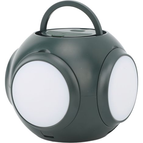 Lampe de camping LED rechargeable par USB avec batterie externe de 10 000 mAh, idéale comme lanterne ou lampe torche en cas de panne de courant (verte). (1/5)