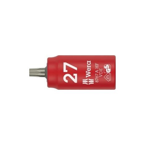 Vaso  de  punta  8767  A  VDE  HF  1/4  pulgadas  TX  27  L.36mm  WERA (1/5)