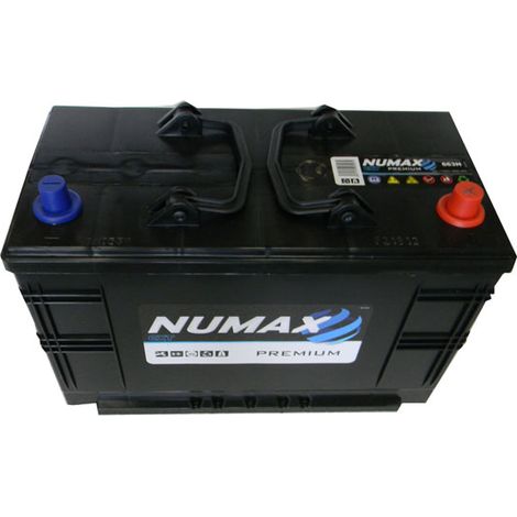 Numax – Batterie de démarrage poids lourds 663H – 12V 110Ah – Intensité 800A – Classique CA/CA – Dimensions 345 x 173 x 234mm (1/2)