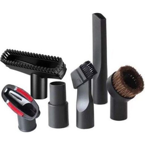 Passend für Philips Midea Staubsaugerzubehör, Set mit sechs 2-in-1-PP-Saugköpfen, 32 mm runder Bürstendurchmesser