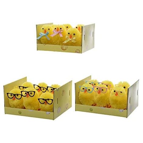 Kaemingk Oster-Deko Küken 6er Pack 4 cm - Chenille