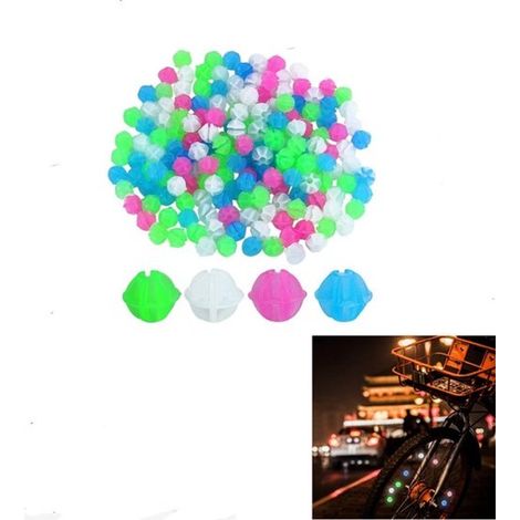 Lot de 36 perles phosphorescentes pour rayons de vélo - Décoration de roues pour enfants - Réflecteurs lumineux - Perles de vélo glow in the dark (1/5)