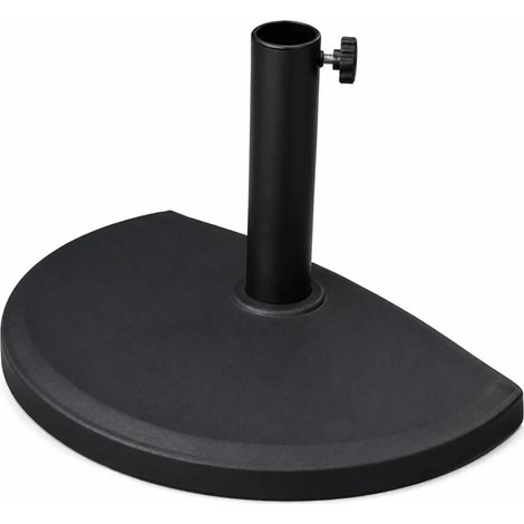 Base per Ombrellone a Mezzaluna Palo 32-50 mm in Acciaio Cemento HDPE (1/4)