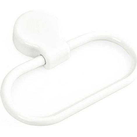 Anneau porte-serviettes Anneau porte-serviettes auto-adhésif Anneau porte-serviettes en plastique(Blanc) (1/5)