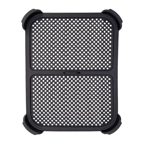 Friteuse à air avec surface antiadhésive ventilée, protection contre les graisses, circulation de la chaleur, conception compatible lave-vaisselle, pare-éclaboussures. (1/4)