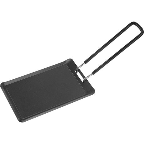 Poêle à griller carrée portable avec poignée pour le camping et les activités de plein air à la maison ou en camping. (1/5)