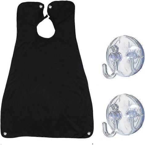 Cape de toilettage pour homme avec tablier à ventouse et récupérateur de cheveux (1/5)
