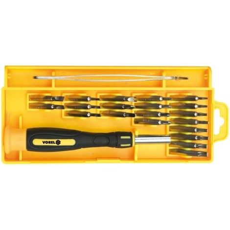 VOREL 64395 - puntas de destornillador de precisión y 22pcs del sostenedor de bits