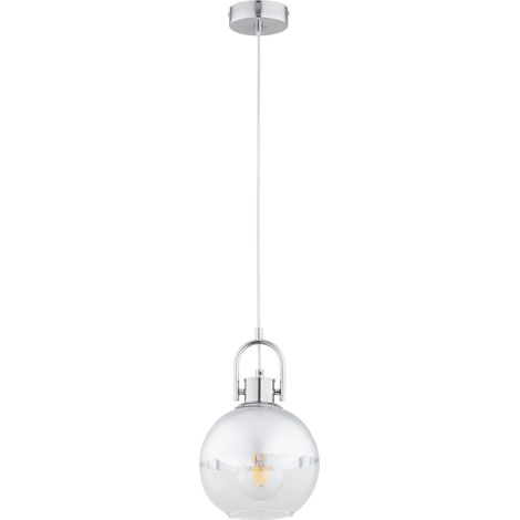 Suspension globe verre chrome Ø20 E27 15W Alfa Derol (1/3)