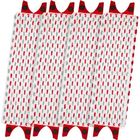 4x Recharges de vadrouille compatibles Vileda Ultramax XL - Microfibre lavable - Serpillière de remplacement - Nettoyage des sols durs - Lavable en machine (1/3)