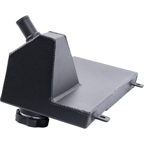 Aluminum alloy coolant reservoir for 1996-2004 Ford Mustang 4.6i V8 models.