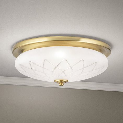 [GEBRAUCHT] B-Ware ORION Deckenleuchte Porto Deckenlampe Ø 37 cm Glas bronze Stahl E27 (1/2)