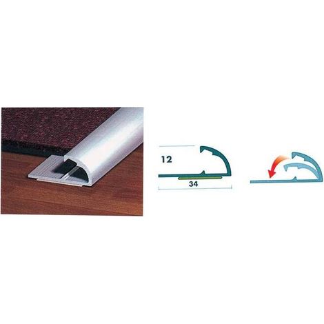 CONF. 2 PROFILI ALLUMINIO PASSATOIA 67 CM ARG
