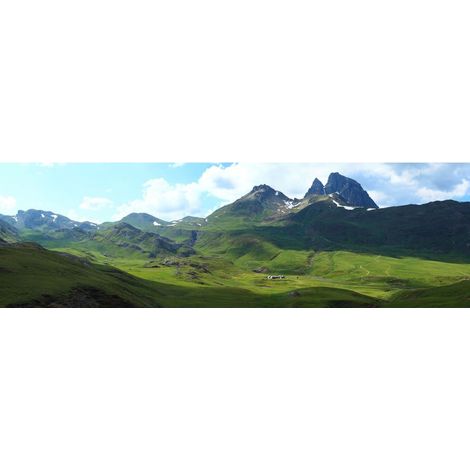 Tableau sur toile pic du midi d'Ossau 30x97 cm - Impression sur Toile Murale Décorative - Image imprimée en HD sur Toile - Toile sur Châssis en Bois FSC - Fabriqué en France (1/4)