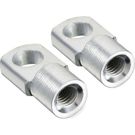 M6-Gasfederendkappe, 8 mm Innengewinde, Lochdurchmesser, A3-Stahl, silberfarben, 2 Stück (1/5)