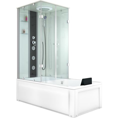 Whirlpool Wanne Duschtempel Dusche Duschkabine K05-R00 90x180 cm ohne 2K Scheiben Versiegelung (1/5)