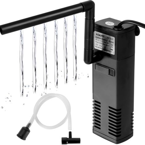 Filtre d'aquarium à débit d'eau monobloc 4W 300L/H filtre de réservoir de poisson interne filtre de pompe d'aquarium avec filtre à poisson (1/5)