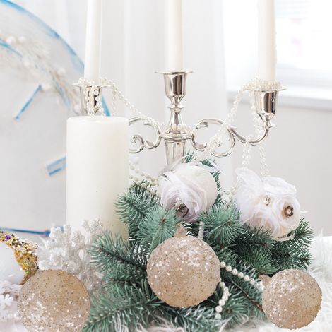 Boule de Noël à Paillettes, Décoration Globe en Verre pour Mariage et Fête (1/5)