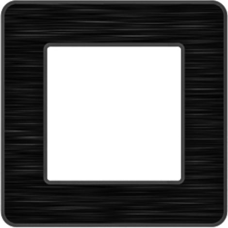 Plaque de finition simple - métal Noir - Kouro - Zenitech