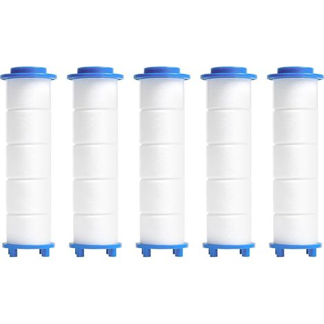 Lot de 5 Filtres en Coton PP pour Pommeau de Douche, avec Billes de Sulfite de Calcium, Shower Head Filter, Pomme de Douche Filtrante, Pommeau Douche Filtre, Remplacement Facile (1/5)