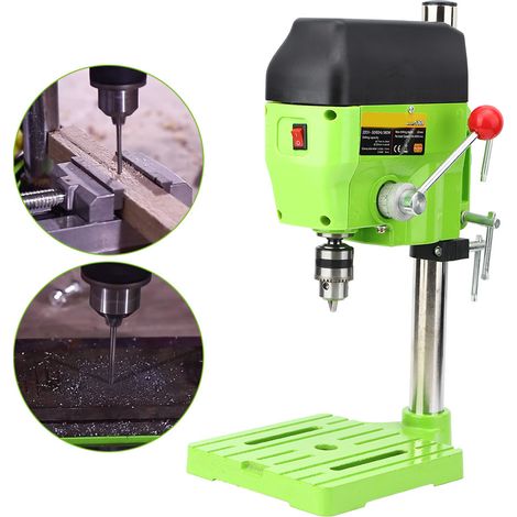 Mini perceuse d'établi avec support, table de perçage pour métal et bois, machine électrique 5169A, prise UE 220 V (1/5)