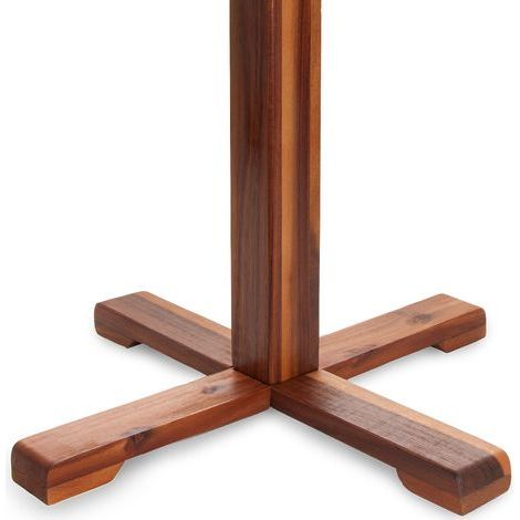 Casaria – Table de jardin ronde en bois d'acacia huilé Ø 70,5cm – Résistante aux intempéries – Pour balcon et terrasse – Hauteur 71,5cm brun
