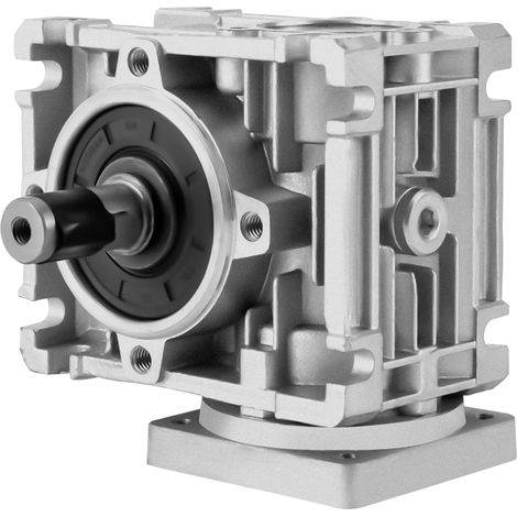 Gojoy – Réducteur à vis sans fin 10:1 – Bride carrée RV030 – Couple élevé pour moteur pas à pas/servomoteur Nema23 – Alliage aluminium durable