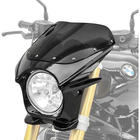 Universelles Scheinwerfergehäuse 7"-18cm Windschutzscheibe Airoad VT2 schwarz