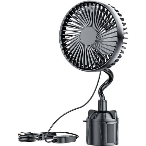 Ventilateur porte-gobelet pour voiture 12V/24V réglable 3 (1/5)