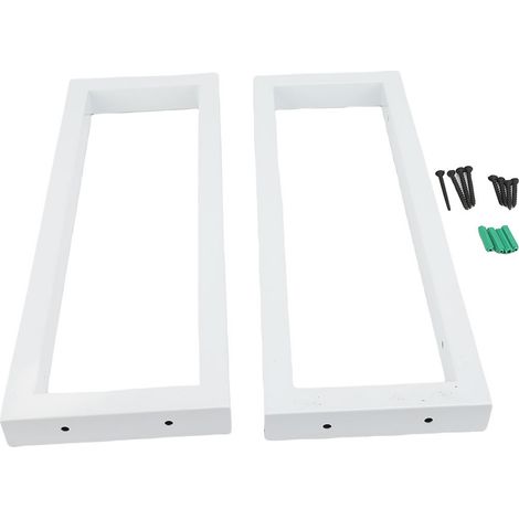 2 supports étagère métal moderne lavabo comptoir évier – Cuisine console suspension serviettes blanc, quincaillerie (1/5)