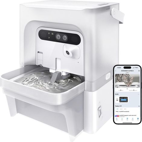 Cat Water Fountain with AI Camera, Multi-Cat Face Recognition, No Changing Filter, 2.4 (1/5)